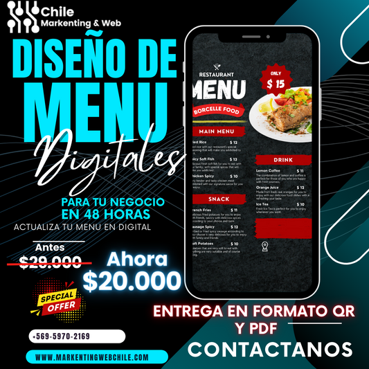 Diseño de Menu Digital para Restaurantes