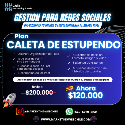 - Plan Caleta de Estupendo de Diseños para Redes Sociales  Facebook & Instagram