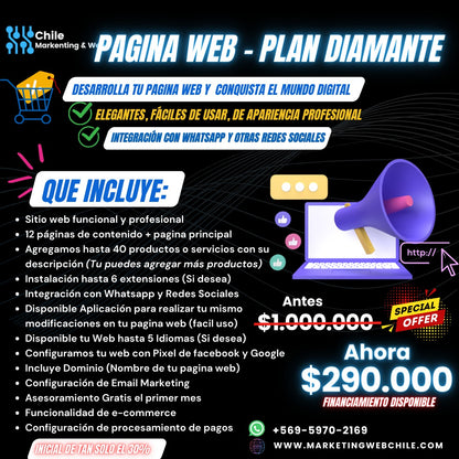 Plan Diamante - Desarrollo de Pagina Web